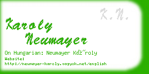 karoly neumayer business card